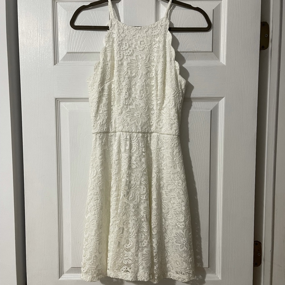 White detailed dress